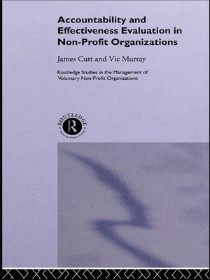 cover image of Accountability and Effectiveness Evaluation in Nonprofit Organizations